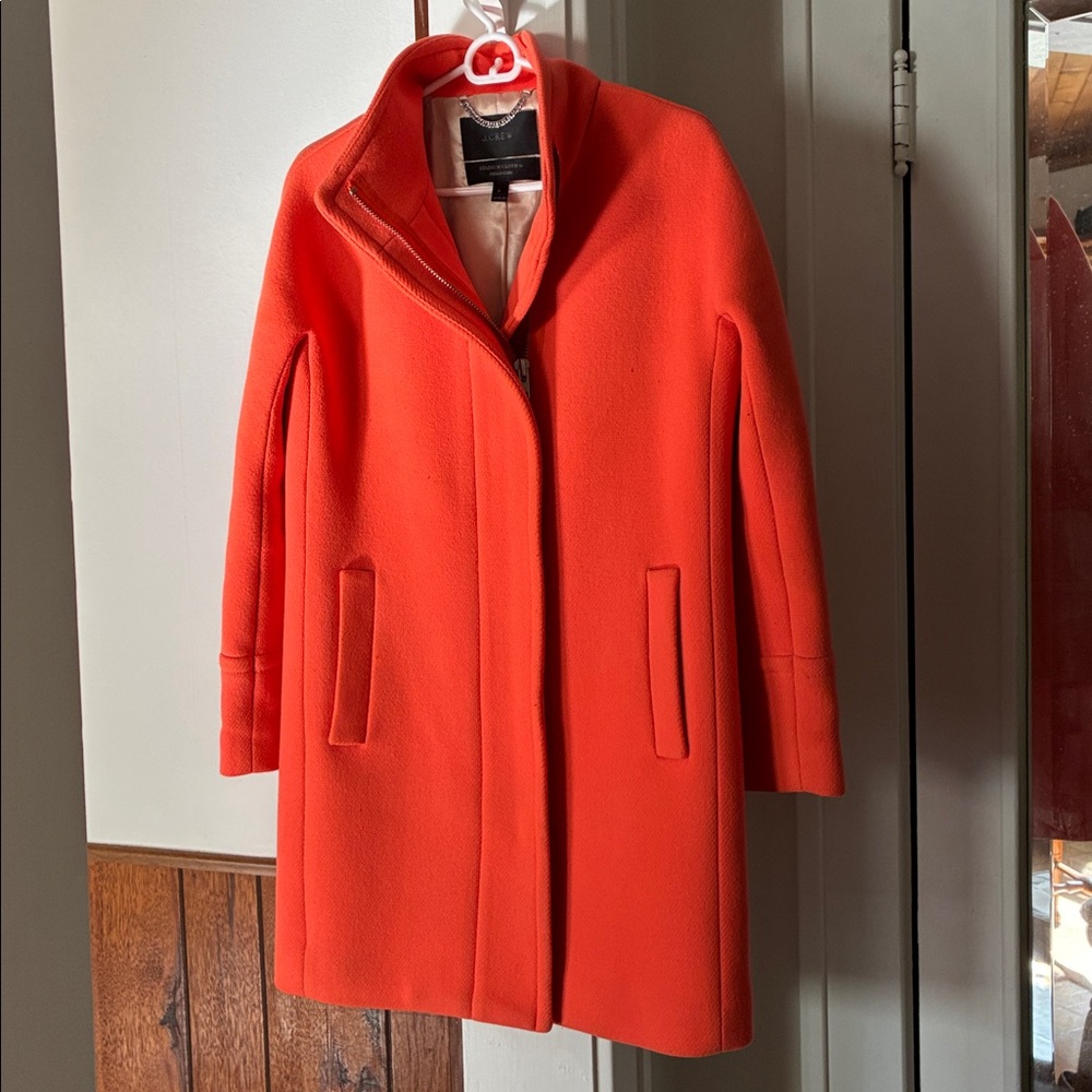 J.Crew City coat in a striking color.